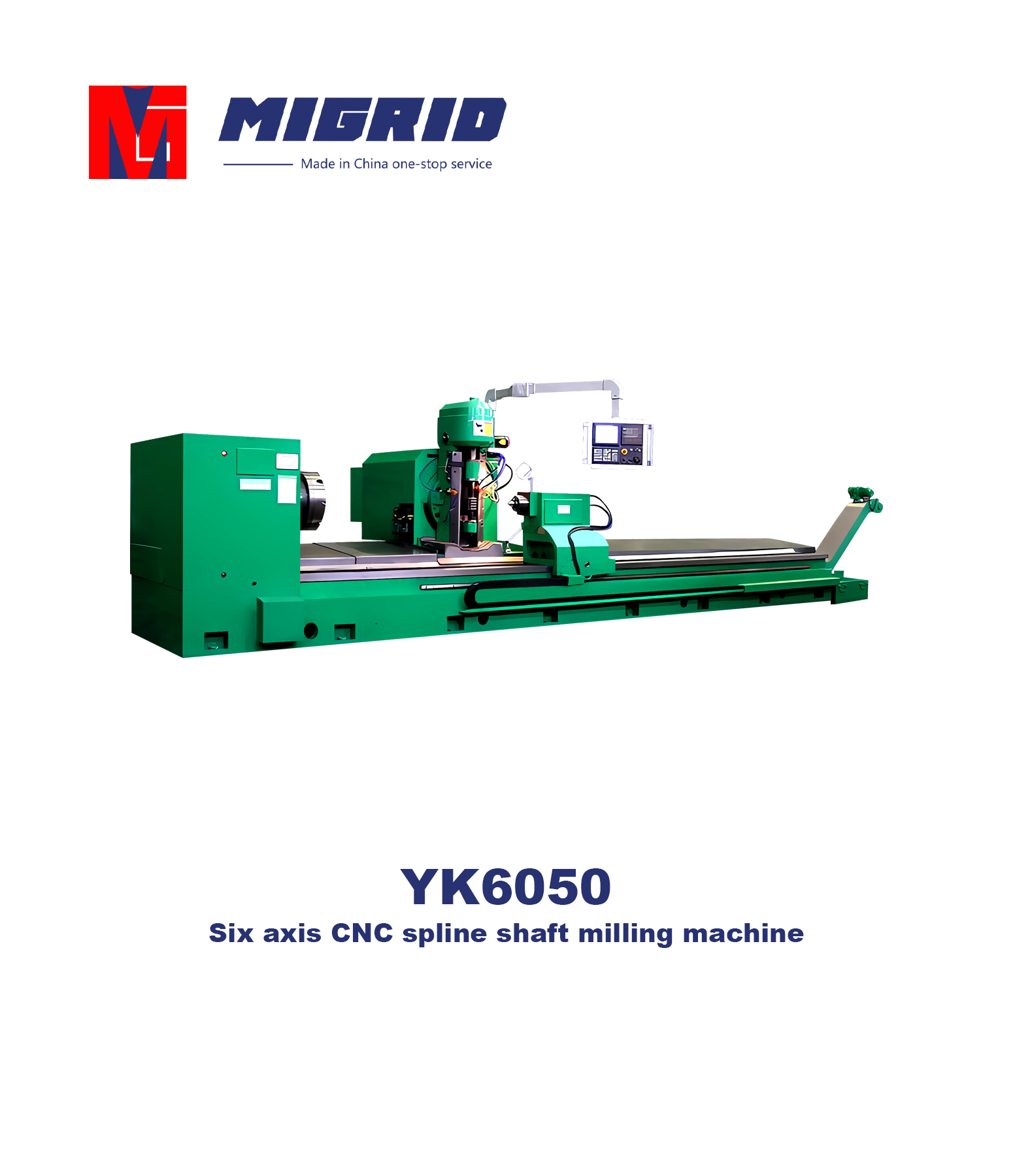 YK6050--Six axis CNC spline shaft milling machine