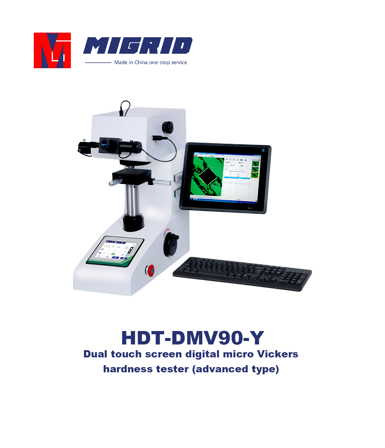HDT-DMV90-Y--Dual touch screen digital micro Vickers hardness tester (advanced type)
