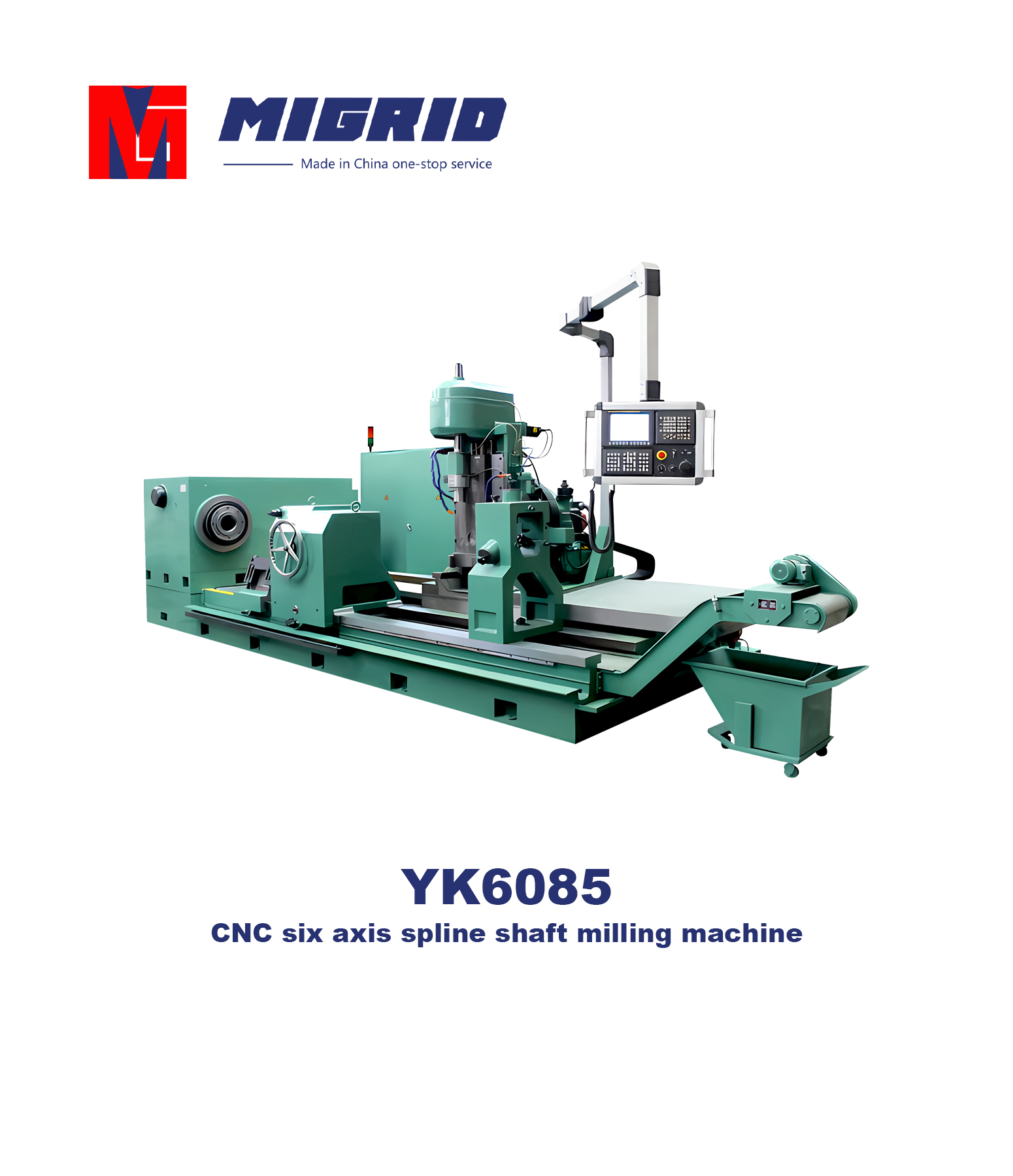 YK6085--CNC six axis spline shaft milling machine