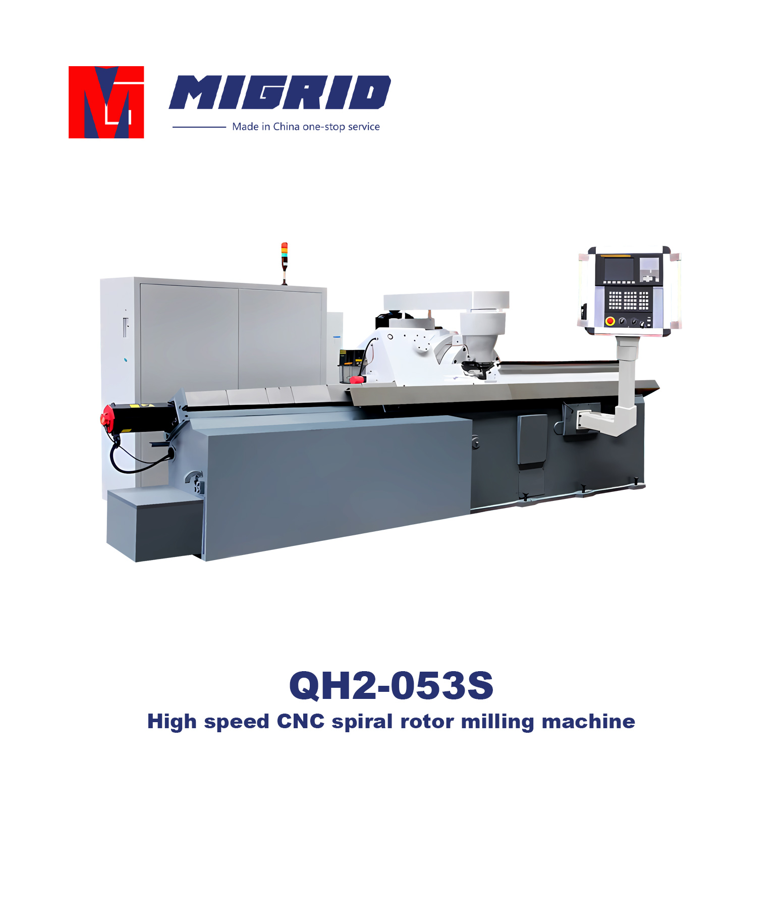QH2-053S--High speed CNC spiral rotor milling machine