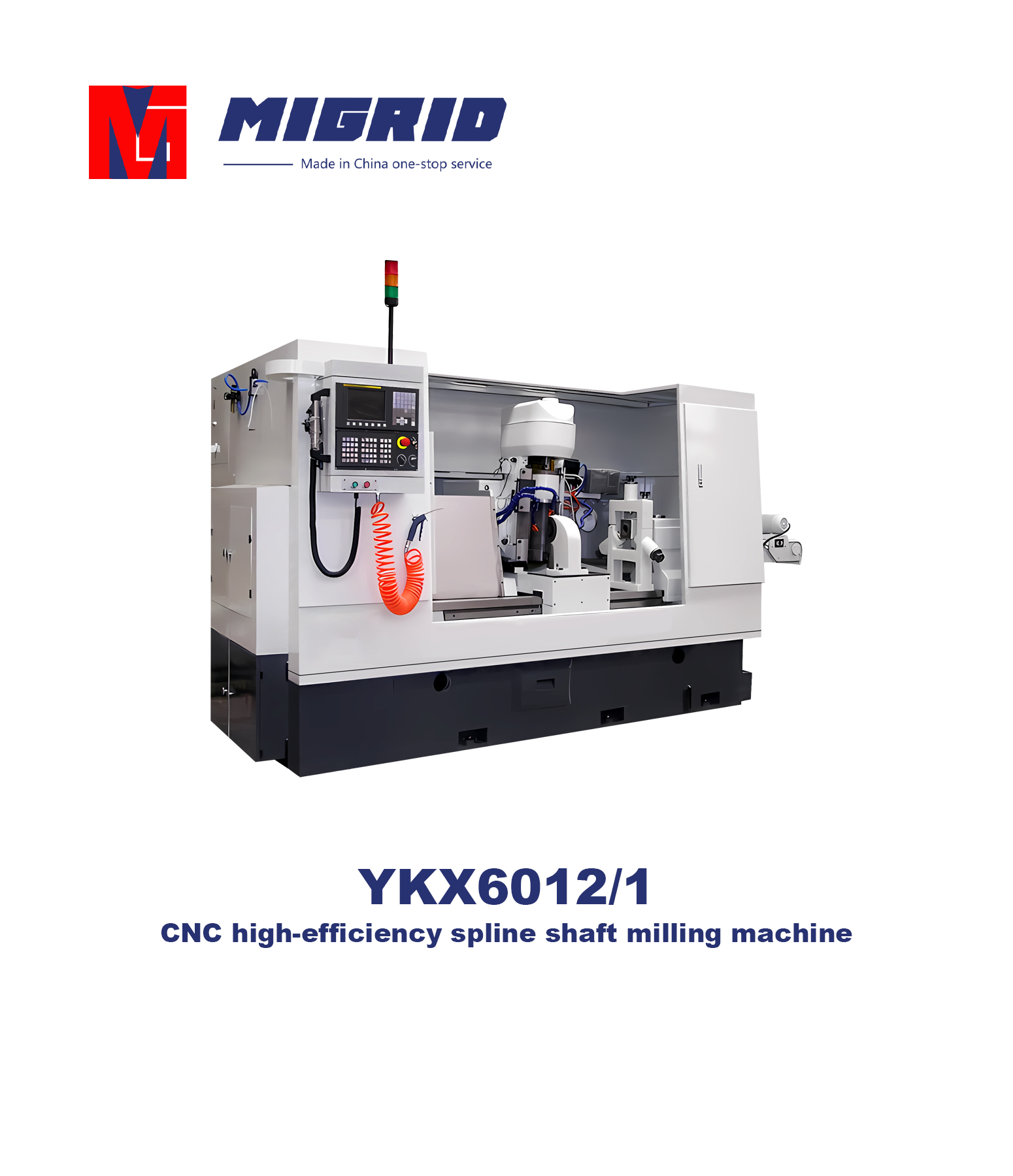 YKX6012/1--CNC high-efficiency spline shaft milling machine