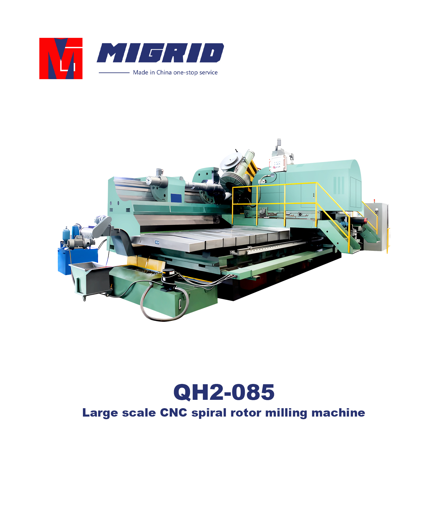 QH2-085--Large scale CNC spiral rotor milling machine