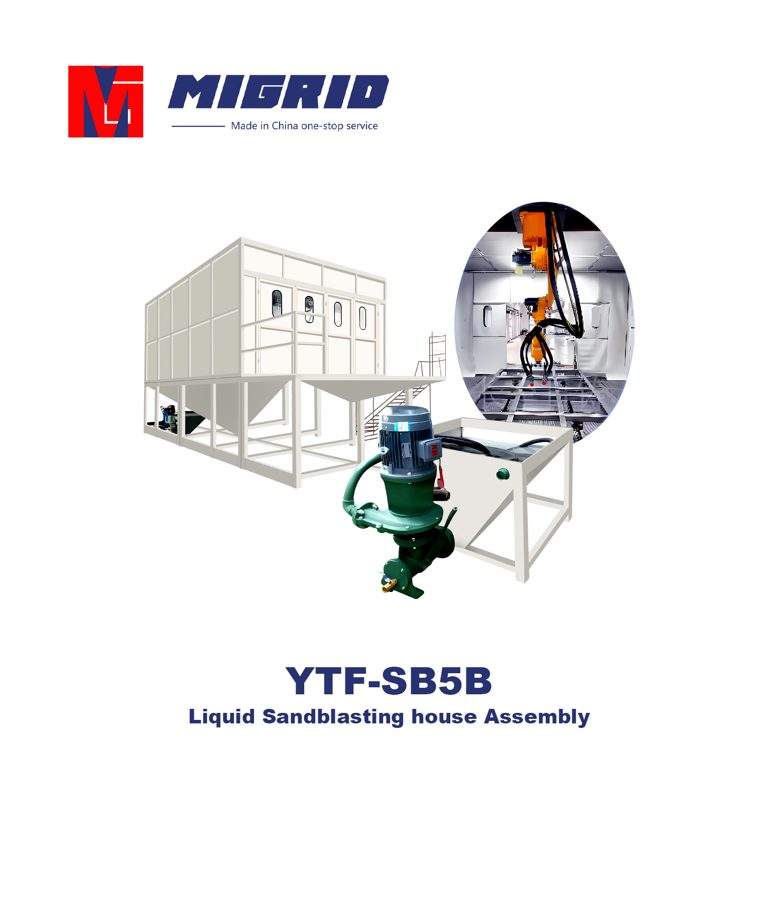 YTF-SB5B--Liquid Sandblasting house Assembly