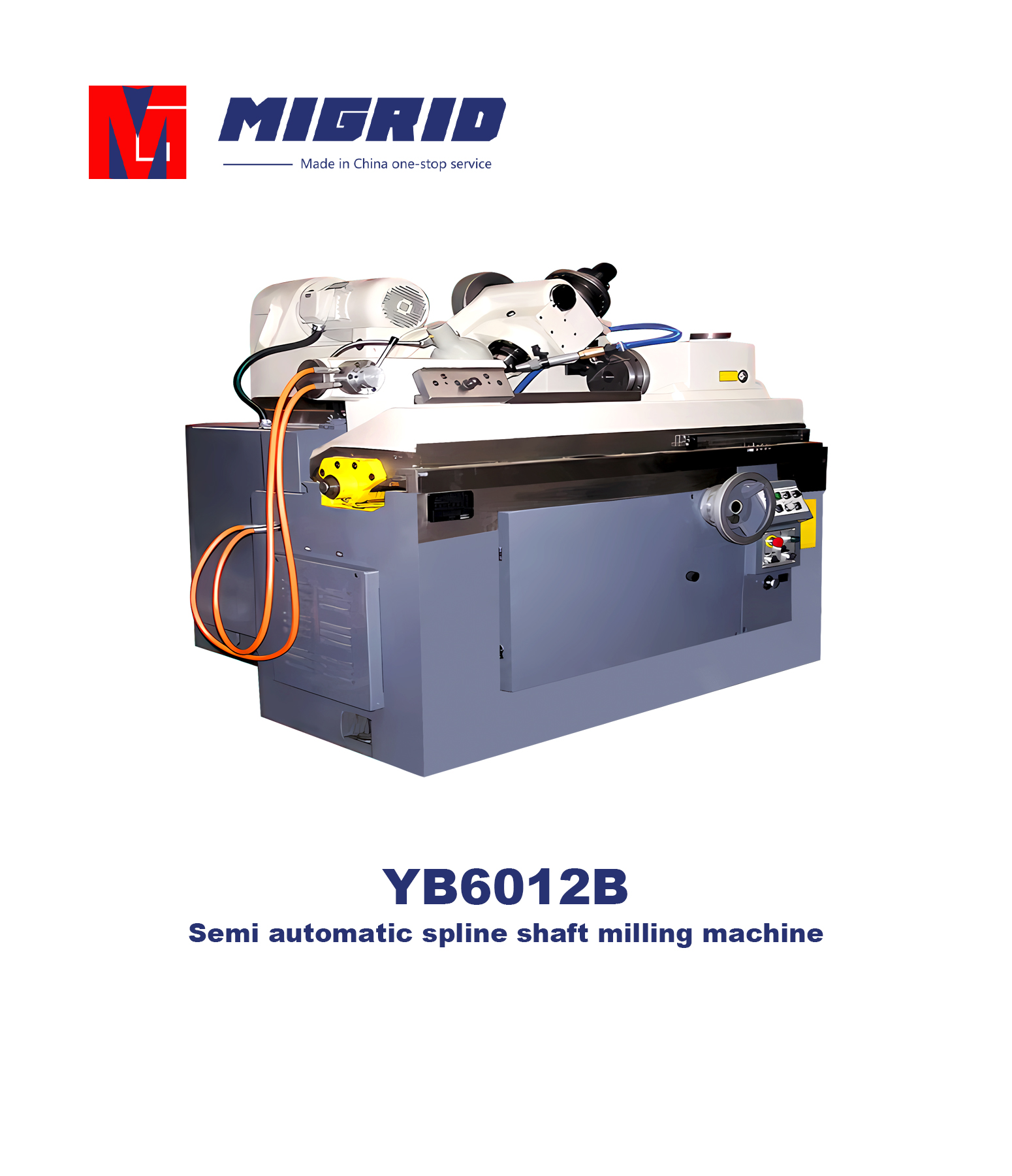YB6012B--Semi automatic spline shaft milling machine