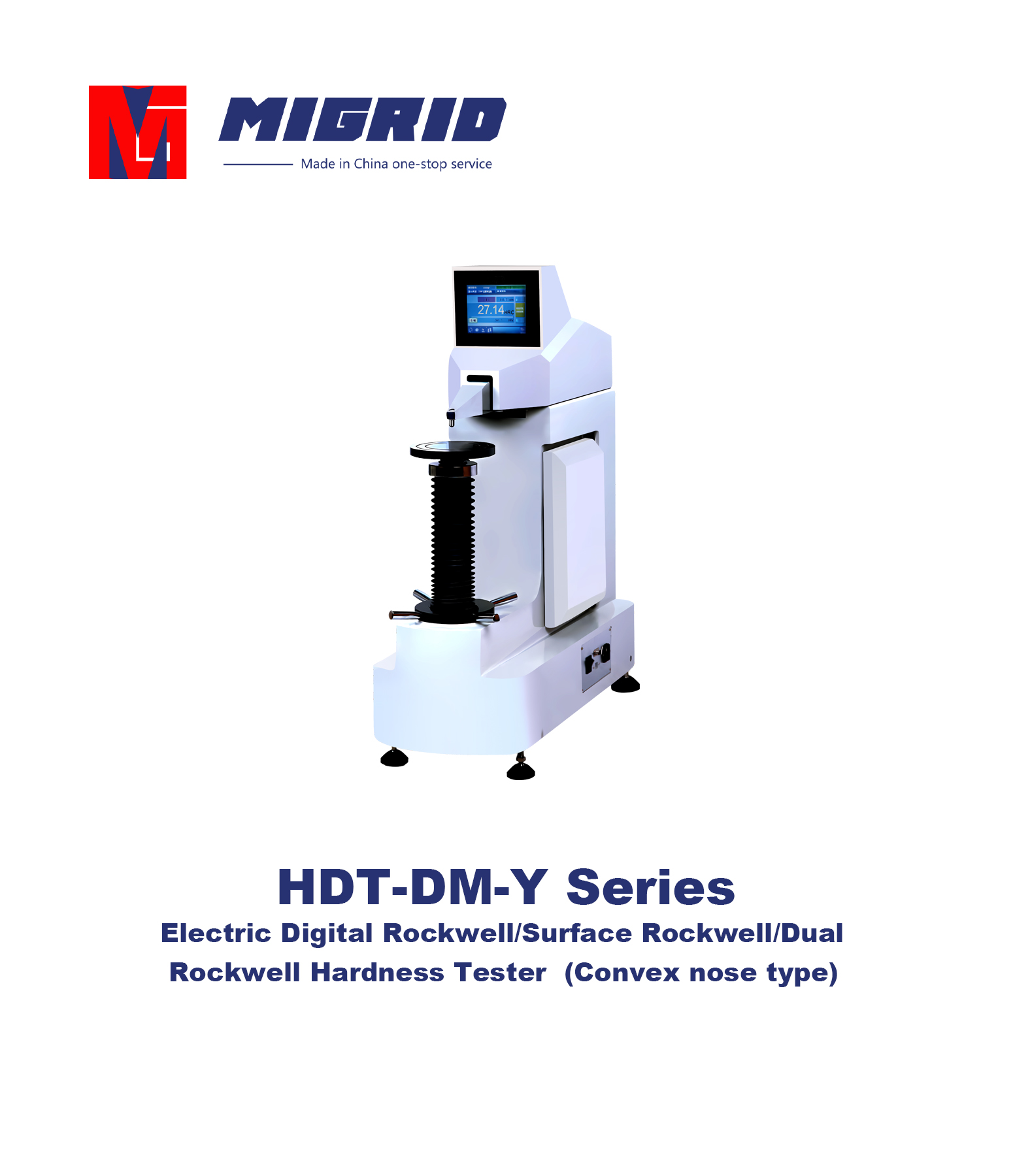 HDT-DM-Y Series--Electric Digital Rockwell/Surface Rockwell/Dual Rockwell Hardness Tester ( Convex nose type )