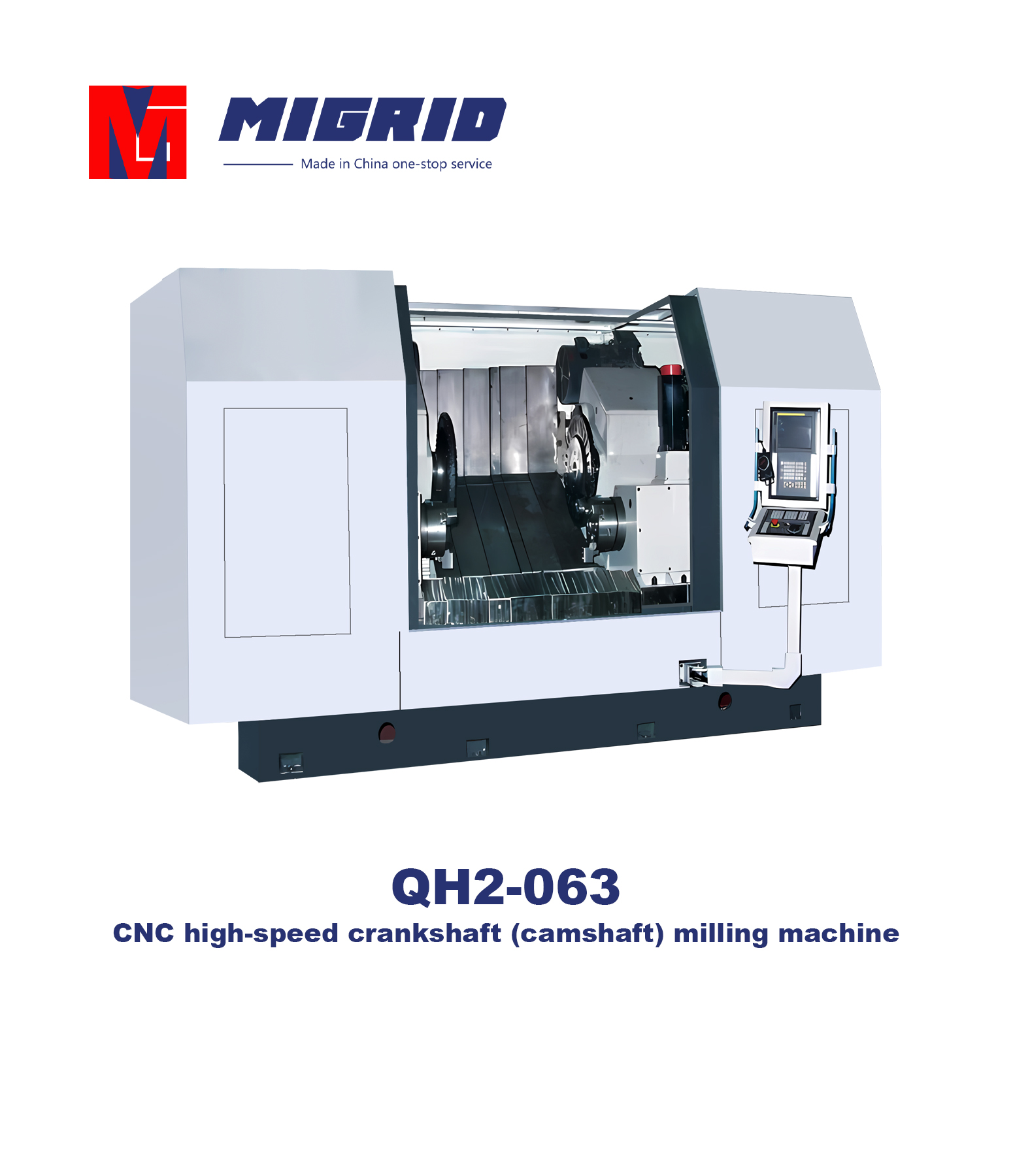 QH2-063--CNC high-speed crankshaft (camshaft) milling machine