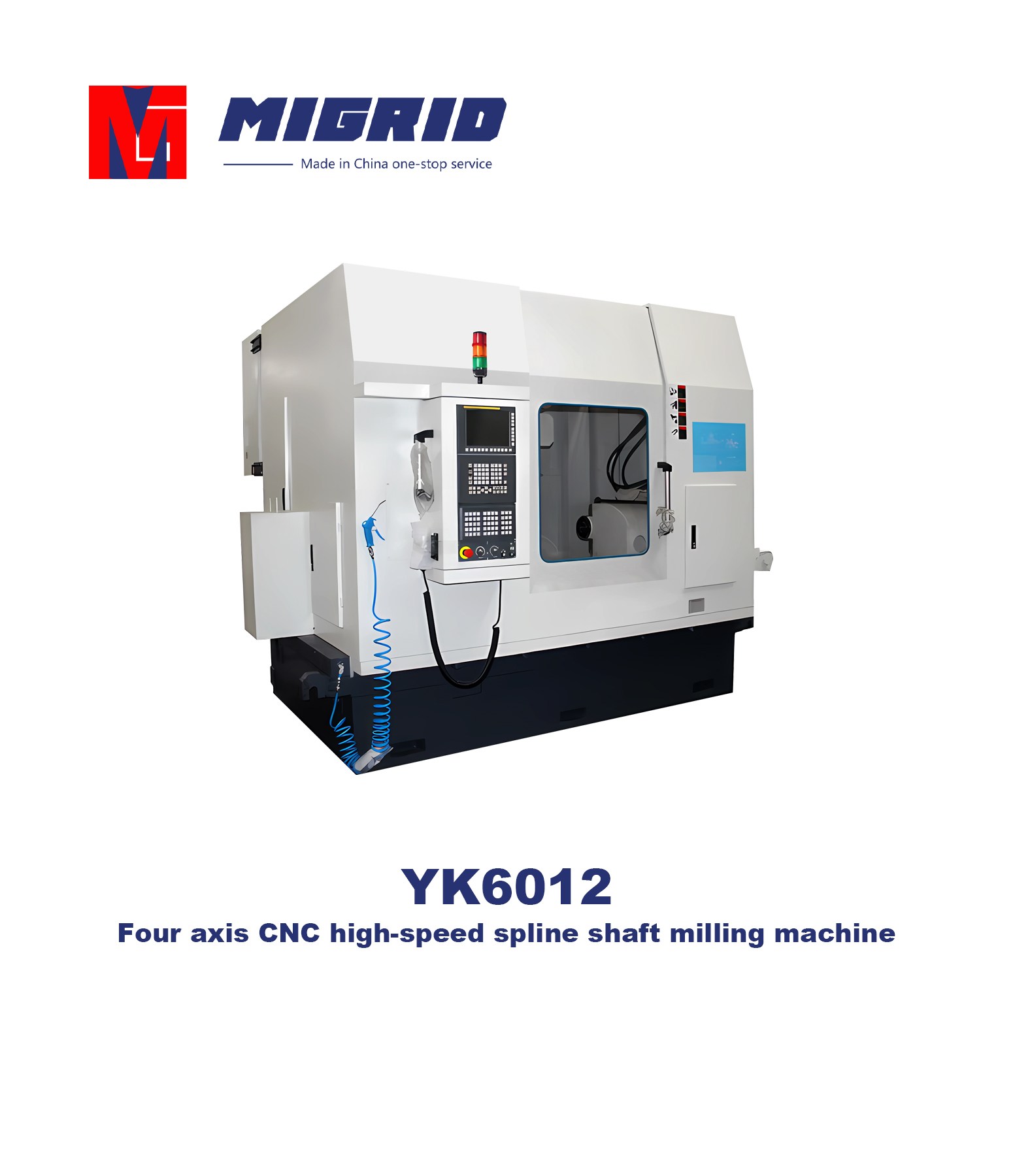 YK6012--Four axis CNC high-speed spline shaft milling machine
